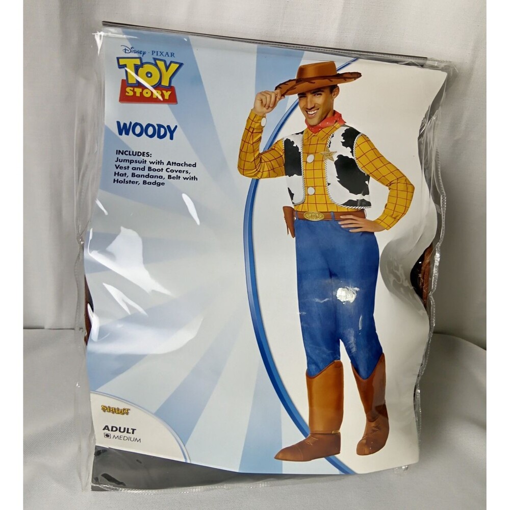 Disney Toy Story Woody Costume Adult Medium Disguise Halloween Cosplay Complete